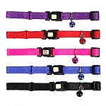 Snag proof braid safety collar for your kitten or cat. Available in many colors. 3/8 inches / Adjustable. Made of no-snag material, the breakaway buckle is designed to release if collar is caught, allowing the cat to slip free.