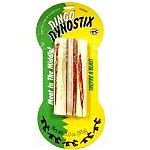 Dingo DynoStix are not just your average chew stick...these unique bones have a very special treat inside...real meat jerky! Your dog will flip for these great bones. Excellent treat for all dogs.    3 pk