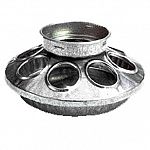 Mason jar feeder. Perfect for baby chicks. Rounded, embossed edges help reduce chafing on neck and head.