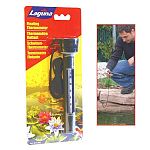 This thermometer has a reading for Celsius and for Fahrenheit and an easy-view window with large scale for quick temperature readings. It comes with a 3' string for ease in pulling the thermometer out of water to read.