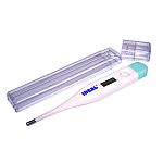Ideal's Digital Veterinary Thermometer gives a quick and accurate temperature and the digital display is easy to read. Thermometer beeps when ready and displays digital temperatures in Fahrenheit. Comes with a plastic case.