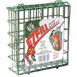 The EZ Fill Green Basket makes a great starter suet feeder with it's vinyl coated green wire that blends well with nature. Special design makes filling the basket with a suet cake easy. Size is 1 3/4 in. x 4 5/8 in. x 5 1/2 in. (LxWxH). Holds one cake.