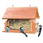 The Lodge Wild Bird Seed feeder with aromatic cedar wood features two 12-ounce Cedar Suet Baskets to attract a greater selection of birds. Large 8 lb. capacity with hanging rope included.