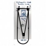 Made of heavy duty 3/8'' inch steel rod, this collapsible saddle rack holds either English or Western saddles. Folds out to hold a saddle, lays flat when not in use. Dip painted antique black color. Measures 22x8''.