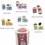 Lightly smoked, cut femur bones are stuffed with a wholesome, meaty mixture. The resulting treat couples the teeth cleaning advantages of the hard bone with the delicious taste of the stuffing.  Sold in case of 15 / each bone 6 inches.