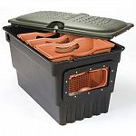 This unique and efficient external filter will mechanically filter dirt & debris from your pond water and then send it through “Biospheres” biological filtration, taking care of ammonia and nitrite. First, the skimming action removes big debris like leave