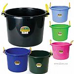 The 70 Quart Muck Tub by Miller Manufacturing has a variety of uses around your garden, home or barn. Tub may be used with the muck tub cart for easy transportation. Sold in a variety of fun colors. Tub holds approx. 70 quarts.