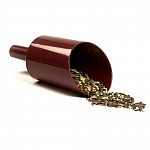 The Heath Seed Scoop features a wide mouth for scooping and a narrow funneled end for pouring. The funnel doubles as a handle, which makes the transition from scooping to pouring quick and easy. Capacity: 3 cups