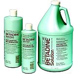Topical, water-based antiseptic microbicide used to kill bacteria, fungi and viruses. With povidone-iodine. Use full strength for: Preoperative prepping of skin and mucous membranes & Preventing bacterial infection.