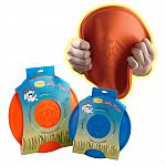 The Jolly Flyer Floatable Dog Toy is easy for your dog to spot, catch or grip. Made of a non-toxic rubber that is soft and easy on the mouth, yet designed to be durable and puncture resistant. Gently clean teeth and gums with its contoured ridges.