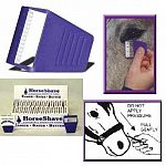 When used as directed is a safe and efficient way to remove unwanted hair from face and muzzle of any equine. Sold in a box of 50 packages.