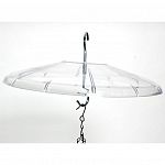 Stop squirrels from terrorizing your feeders with the Heath Hanging Squirrel Baffle. This durable squirrel baffle is compatible with Heath and most other hanging feeders. The polycarbonate plastic can withstand harsh temperatures.