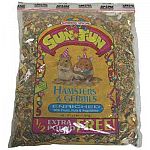 A flavorful mix complete with bananas, raisins, carrots, celery, peanuts and peas. Vitamin enriches with farm fresh seeds and grains for a fun treat. Includes colorful sun, moon and star shaped anise cookies.