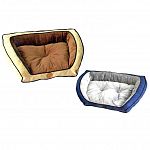 The Bolster Couch is made from luxurious microsuede. The inside cushion is tuffted to keep the premium polyfil in place. The bolster has removable liner for easy machine wash and care.