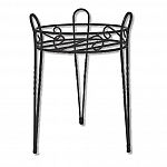 This classic 15 inch plant stand can be used indoors and outdoors. Powder coated steel wire. Canterbury classic plant stand by Cobraco is 10 inch wide by 15 inch tall black twisted square wire basket, designed to display beautiful flowers. Sturdy with t