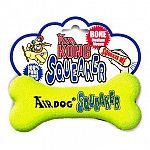 Non-abrasive tennis ball can be used as a chew toy or a fetch toy.