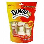 Irresistible rawhide chew from Dingo with real meat in the middle is a delicious treat your dog will love. Made just for medium to large size dogs.