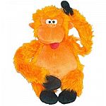Big dogs love this colossal orange gorilla by GCI. Made of soft and fuzzy plush fabric and has three squeakers. Great of hours of fun making noise or hanging with your canine buddy. The bright orange color is fun and cheerful and makes a nice gift.