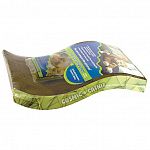 Us-made cardboard scratcher with cosmic catnip bag included. Allows cats to instinctively scratch for hours.