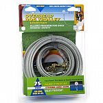 This Overhead Dog Trolley exerciser or dog runner is strong and safe. It allows freedom for your dog to move and ensures safety. It includes 10' pulley lead, is water proof and suitable for dogs over 50 lbs.