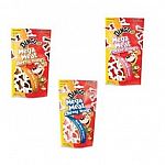 Dog Bones with meat in the middle. Made with real meat in the center.  6 oz. package. Three great varieties.