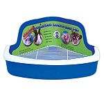 Scatterless Lock-N-Litter Pan - Jumbo Size is perfect for big bunnies. Makes for easy clean-up by helping to keep the cage or hutch clean and helps provide odor control. Pan includes a cage lock, wire floor and a plastic guard that helps to keep the hutch