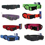 This Hamilton Dog Collar is fully adjustable to fit pet's with 12-18 inch necks. Made of high quality nylon webbing, it's great for small to medium size breeds. 5/8 inch. 