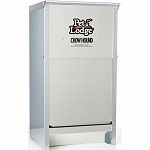 This Little Giant Chow Hound dog feeder is manufactured from tough 24-gauge galvanized steel for durability. A specially angled chute provides a steady food flow on demand.