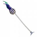 Has a super-strong suction cup that adheres to most solid surfaces. The chaotic movement of the feathery ball will keep cats active and entertained for hours.  Spring Time Balls measures 1.5 inches in diameter