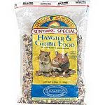 An economy blend of the basics required by hamsters and gerbils. Wheat, milo, oats, white millet, cracked corn, sunflower seed, flaked wheat, kibbled corn, and alfalfa pellets.