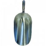 Durable aluminum scoop is ideal for scooping horse or livestock feed. A convenient way to scoop precisely five ounces of feed. Easy to keep clean. Scoop holds approximately 5 ounces.