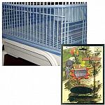 This sheer mesh seed catcher is available in small, medium and large sizes. Washable nylon mesh in 4 colors: green, blue, black or white. Please let us choose the color for you. Heavy duty elastic fit.