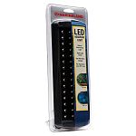 Versatile led aquarium light for use on glass canopies. 42 white leds, natural shimmering light light mimics the underwater effect of sunlight. 3 blue leds for a night light effect. Comes with 4 rubber bumpers to minimize slippage on the canopy. For use w