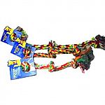 The Multi-Color Booda Tug is a dual action, multi-color cotton blend tug that can be used for interactive play or enjoyed as a solo dog chew. Three sturdy knots act as a hold for the dog and provide a firm grip for the dog owner.