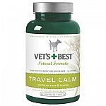 Calming Dog Treats. Keep your dog calm while traveling by using this calming supplement by Vets Best. Made with natural ingredients including ginger and valerian root to naturally calm your dog. Bottle contains 40 chewable tablets.