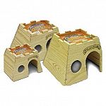 Fun hideaway that provide pets with natural sense of security. Woodland Get-A-Way's Unique Stackable Design Conserves Vital Shelf Space.