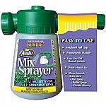 Hose end sprayer for bonide products. 12 mix settings, 3 spray patterns. Insulated full grip. Ergonomic handle reduces hand fatigue. Easy on/off thumb switch. Wide mouth jar. Easy to fill, easy to empty unused product. 3 nozzle selections-flat spray, bull