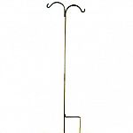 Heavy duty double crane that is 90 inches tall and has a 5/8 inch solid square steel knock down. Black powder coat finish.