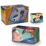 Small is for hamsters and gerbils and is 4 length x 3 width x 3 height inches. Medium is for larger hamsters, rats. 6 length x 4 width x 4 height inches Large is for Chinchillas, Guinea Pigs.  9 length x 5 width x 5 height inches.