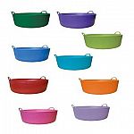 Unique shallow shape makes it the ideal equestrian feeder.  Its made from food grade plastic, and is totally harmless to livestock. A Tubtrug is great for carrying, mixing, pouring, scooping, plastering, storing, washing and more.