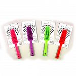 Unique flexible comb rows. Bends out and snaps back. Gently loosens even the toughest tangles. Taming tuff, tangled, manes & tails is now a snap! Also works great on long-haired pets!