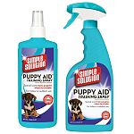 SIMPLE SOLUTION® Potty Training Aid for Puppies is a scientifically formulated attractant. Using this product will help train a puppy to urinate in the appropriate area. It is made for both outdoor and indoor use.