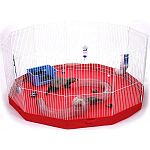 Marshalls playpen floor mat is ideal for use with play pens inside or outside of home as a mat or cover. Machine washable and can be air dried. Designed to work with Marshall Small Animal Play Pens.