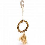 An entertaining chew toy that is all natural and safe for pets to chew. Hang anywhere in pets cage for a tasty chew time combination of twig and corn, ideal for rabbits, guinea pigs, and more.