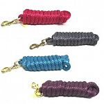 10 foot long, 5/8 inch polyester livestock lead with brass bolt snap. Four different colors. Durable Hamilton-strong lead.