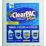 Combines 4 essential pond maintenance products into 1 complete pond care package Treats .25 acre pond up to 6 months or .5 acre pond up to 3 months Kills algae, eliminate pond muck and clear water all in one convenient package Made in the usa