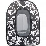 Faux leather bottom comes partially up either side, with four rubber feet on the bottom so it doesn t skid Entire front opens on three sides with a double zipper Mesh screen insert on front and back allows air to circulate freely, as well as let your bird