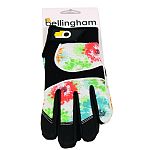 Durable and flexible leather palm provides protection and all day comfort. Breathable spandex back provides a comfortable, snug fit. Reinforced fingertips and neoprene wrist strap with velcro closure. Machine washable.