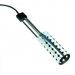 Unlike deicers this heater is designed to heat water as opposed to deice water. Heat continuously past 150f and towards boiling, depending on the volume of water and the containers insulation. Bucket heater.