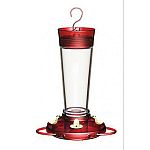 Wide mouth design for easier filling and cleaning. Base disassembles for cleaning to reduce or eliminate spillage. Built-in ant moats on top. Beautiful glass bottle and basin design is unique to this feeder to catch the consumer s eye. Holds 10 ounces of